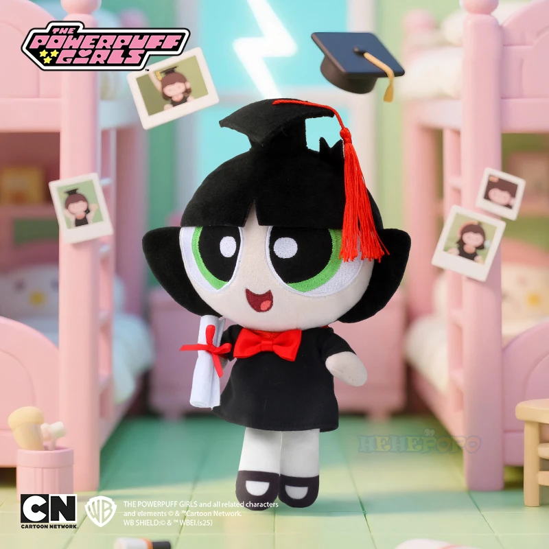 جديد 24 سنتيمتر الفتيات Powerpuff ألعاب من نسيج مخملي سلسلة الدكتوراه موسم التخرج هالوين هدية الكرتون فيلم شخصية دمية
