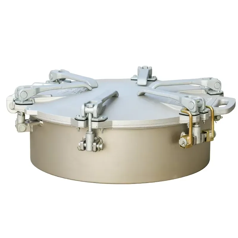 20-inch DN500 Aluminum Alloy 6 Six-claw Quick Opening Manhole Cover Stainless Steel Seat Ring for Powder tank Truck