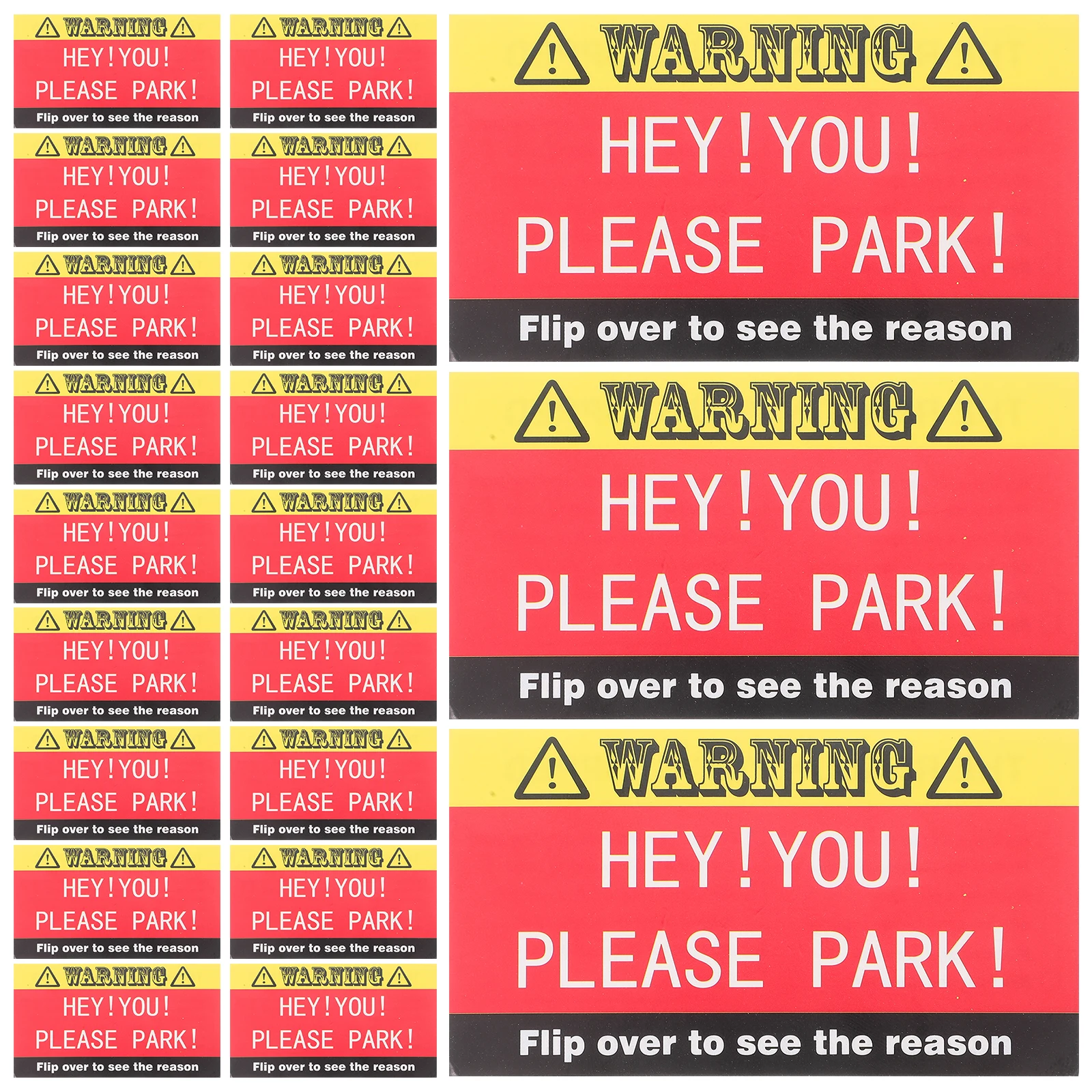 

100 Pcs Parking Violation Card Do Not Here Bad Paper Garage Cards Funny for Warning