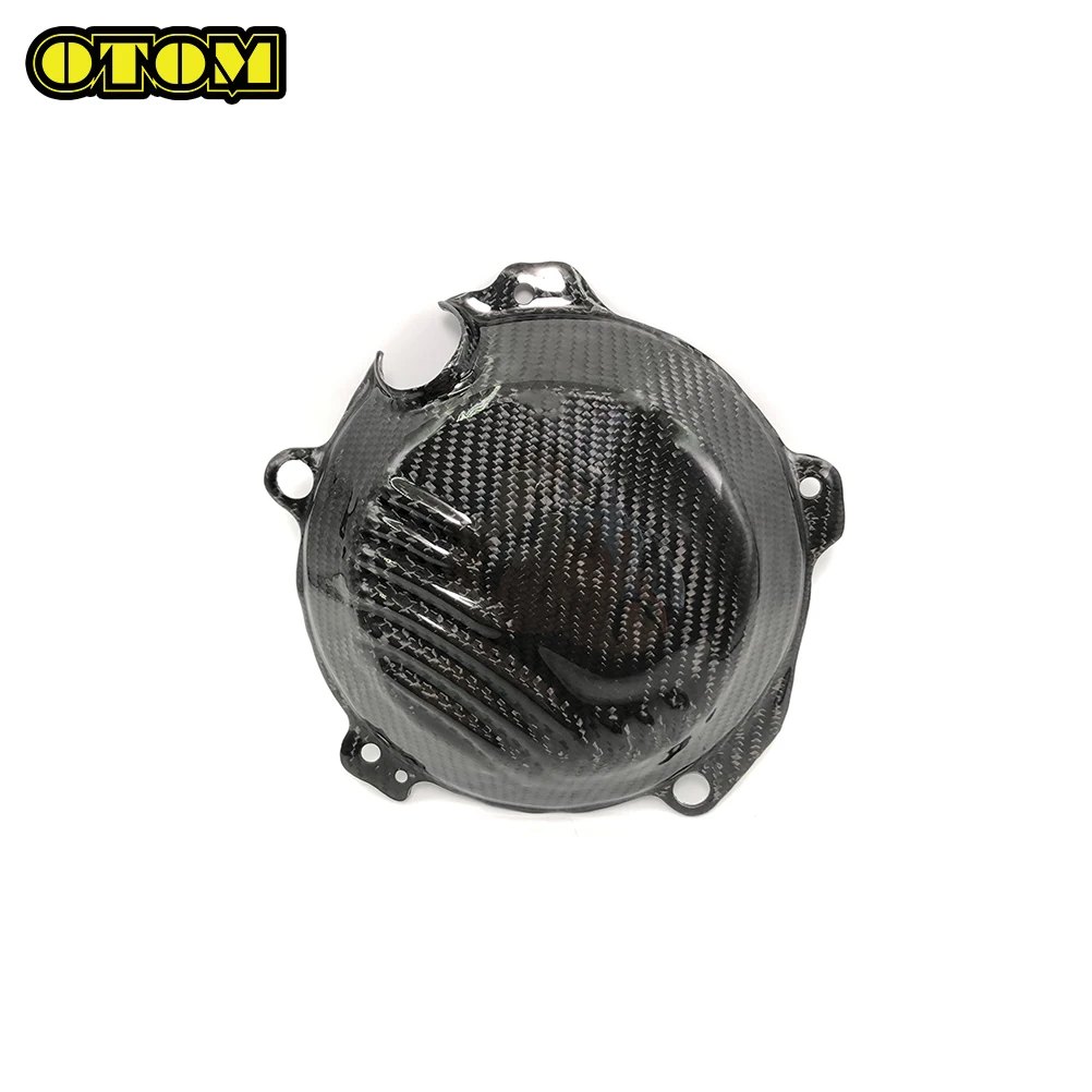 OTOM 2014-2025 دراجة نارية غطاء القابض الحرس ألياف الكربون محرك حامي ل HUSQVARNA TC TE TX FC FE FS FX 250 300 450 501 #4