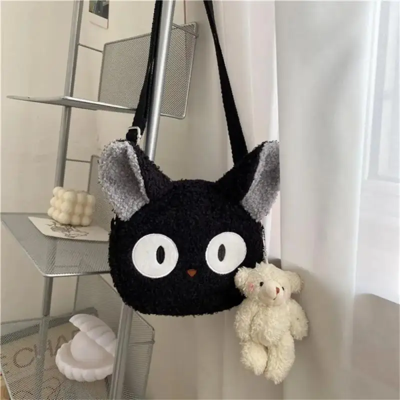 Autumn And Winter Plush Messenger Bag With Pendant Lamb Wool Small Bag Children's Plush Shoulder Bag Plush Backpacks Gifts