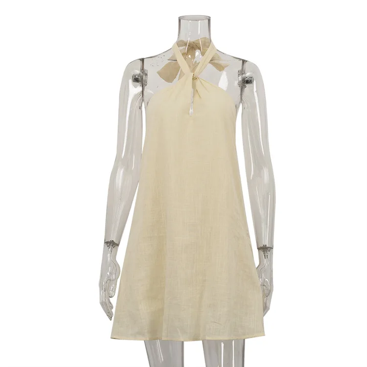 

Сексуальное бальное трапециевидное платье Dr Svel, хлопковое повседневное летнее платье с v-образным вырезом для женщин, без талии, без синей, на молнии