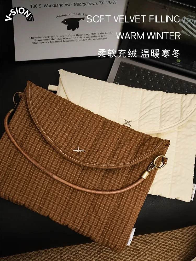 

Милый чехол для ноутбука с пушистой подкладкой для Macbook Samsung Dell Huawei 13,3 13,6 14 15, 15,6 16 Ipad 9-11 дюймов, чехол для планшета