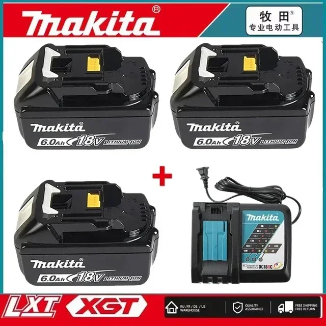 Original Makita BL1860 18V 6000mAh 6.0 Ah Rechargeable Battery With charger 18V Battery LXT BL1860B BL1860 BL1850 DHP482