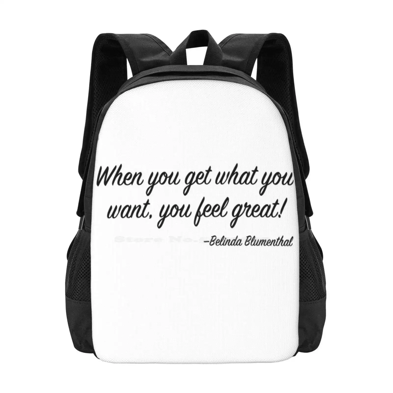 

Belinda Blumenthal's Life Advice ( My Dad Wrote A ) Pattern Design Bag Student's Backpack Belinda Blinked Belinda Blumenthal My