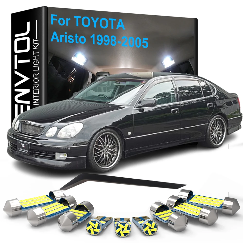 19pcs LED Interior Lights Canbus For Toyota Aristo 1998 1999 2000 2001 2002 2003 2004 2005 Car Dome Trunk Door Licenseplate Lamp