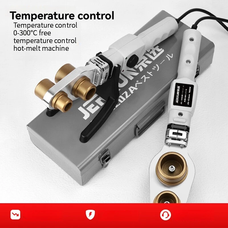 

Hot Melt Machine Adjustable Temperature PPR Water Pipe Hot Melt Fusion Splicer Mold Head Docking Machine Electricity Welder