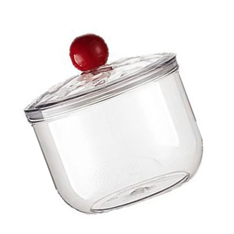 

900ml Transparent Plastic Storage Jar With Lid For Kitchen Countertop Dry Goods Container Cookie Candy