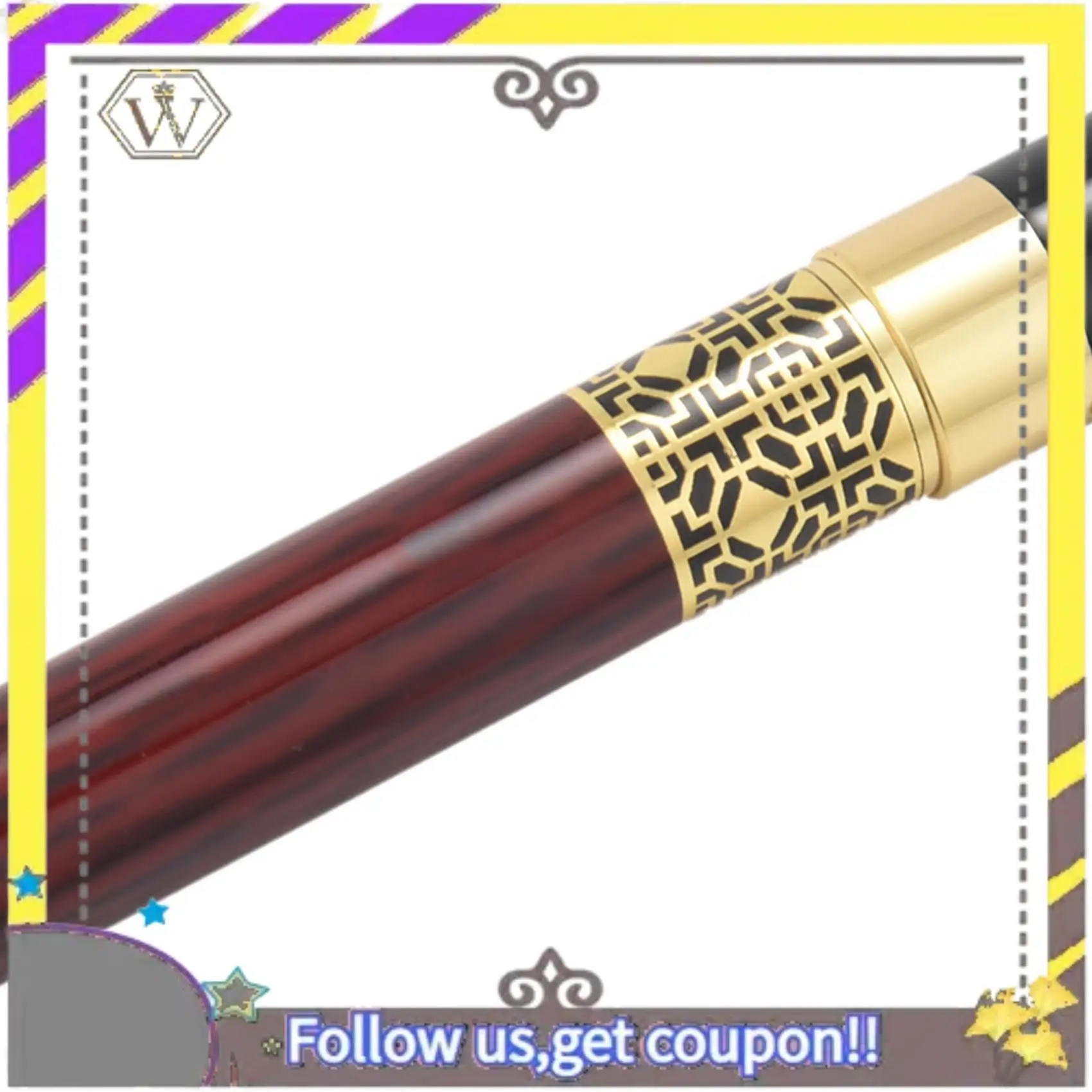 

Новая китайская классическая перьевая ручка, золотая металлическая деревянная ручка для подписи для офиса, бизнес-фир, школьный подарок