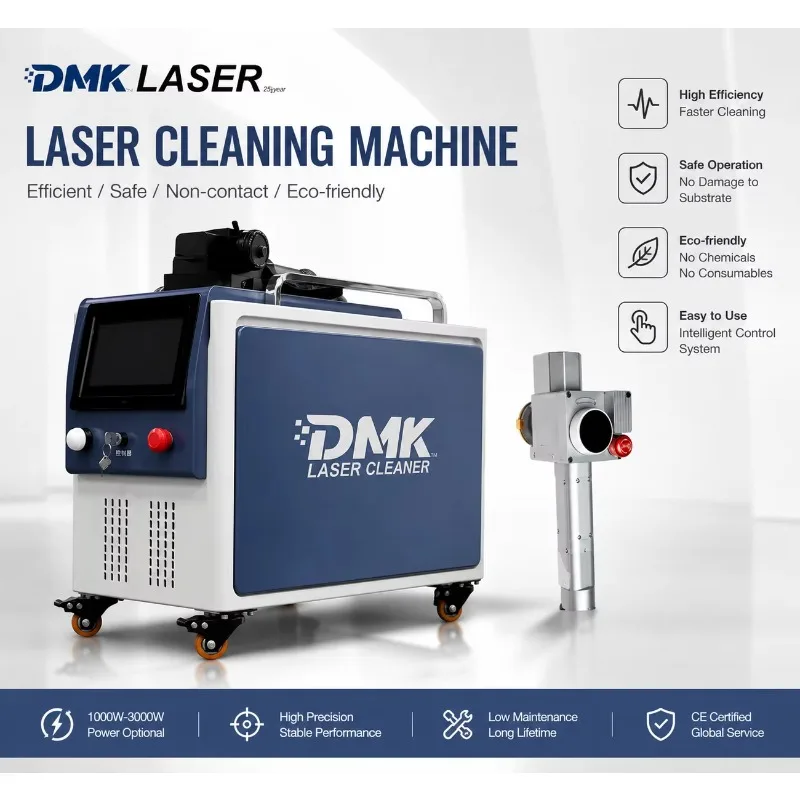 Air‑Cooled Pulsed Laser Cleaning Machine 100W‑300W Suitable for Metal Rust Paint Oxide Removal Portable Industrial Equipment
