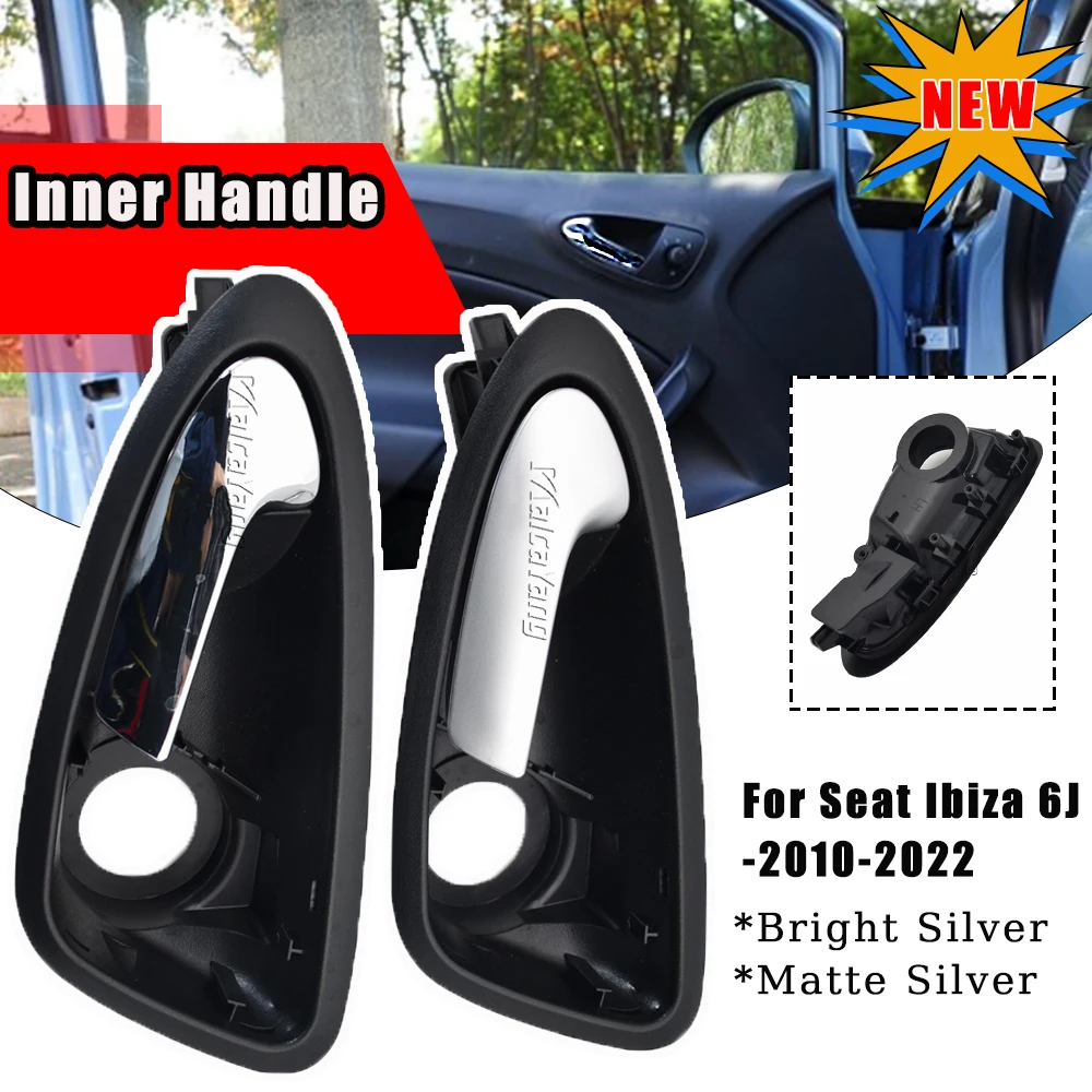 Left / Right Black Door Handles Auto Inner Door Handles ABS 6J1837113AAH1 Car Interior For Seat Ibiza 6J 2010-2022