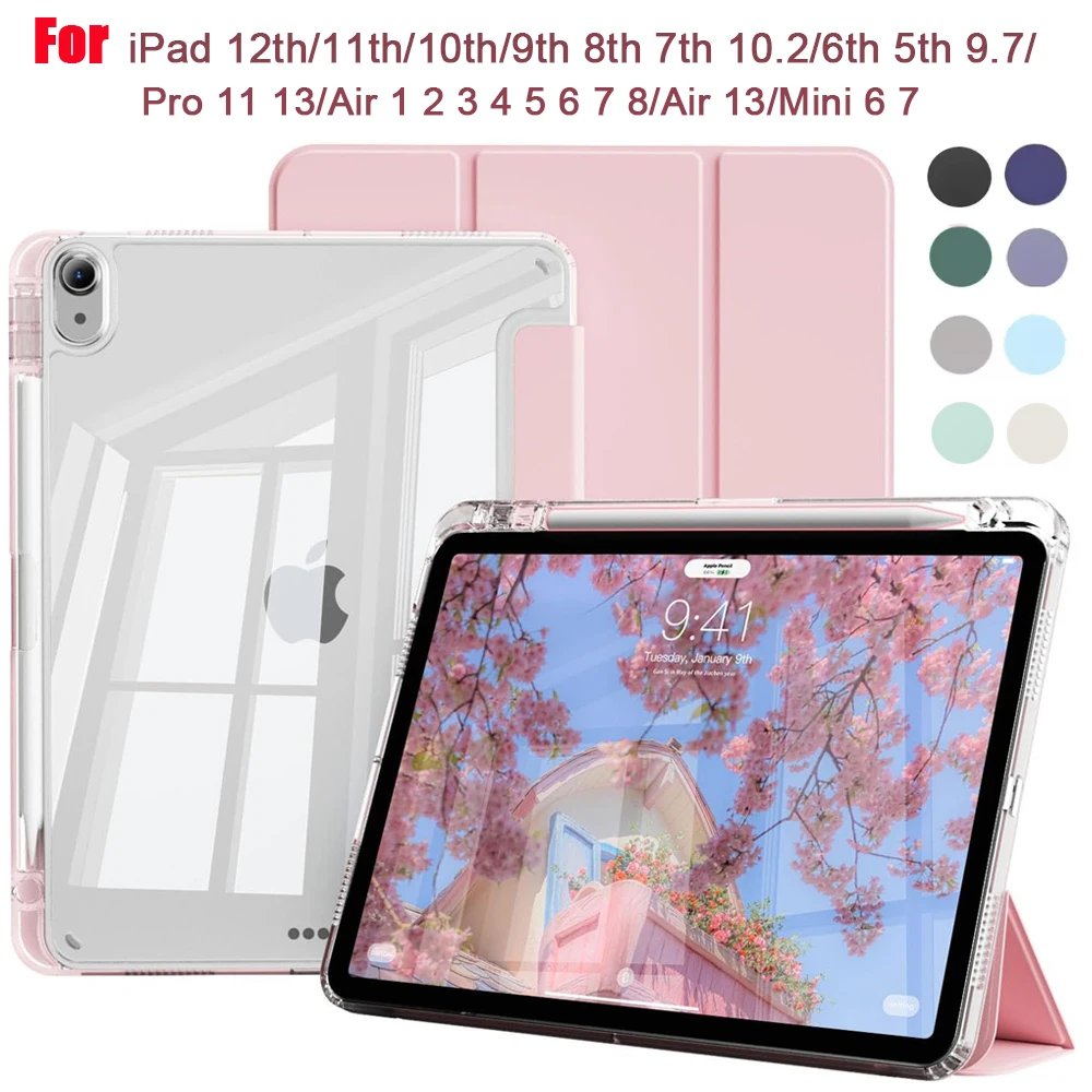For iPad Pro 12.9 Air 11 13 inch Case iPad 12th A16 11th 10th 9th Generation Mini 6 7 iPad Air 1 2 9.7 3 4 5 10.9 6 7 8 Cover