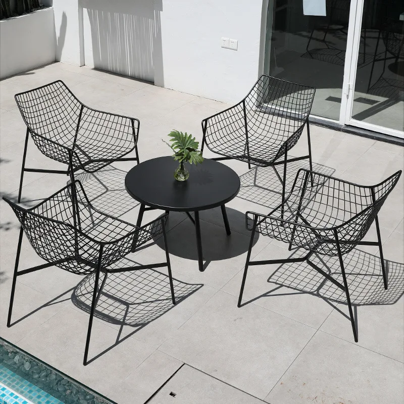 Balcony Outdoor Table and Chair Combination Outdoor Table and Chair Simple Leisure Villa Courtyard