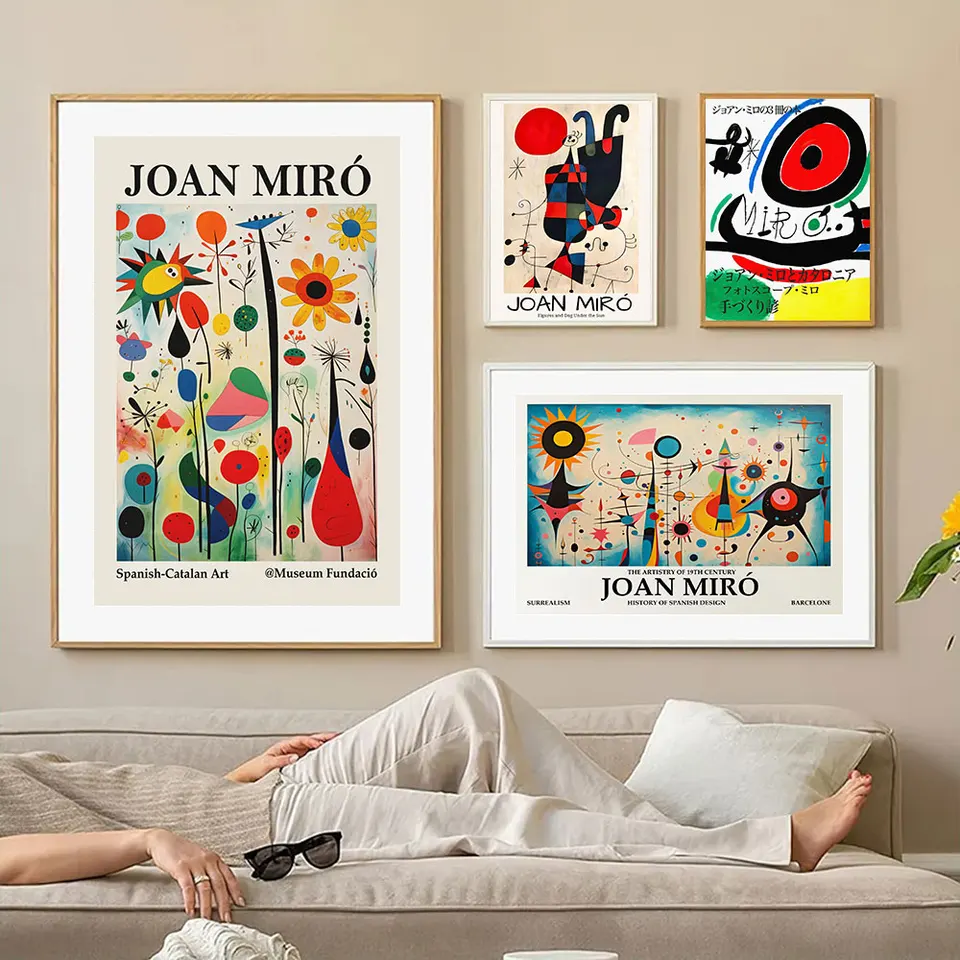 Joan Miro Abstract Art Vintage Posters Canvas Painting Print Room