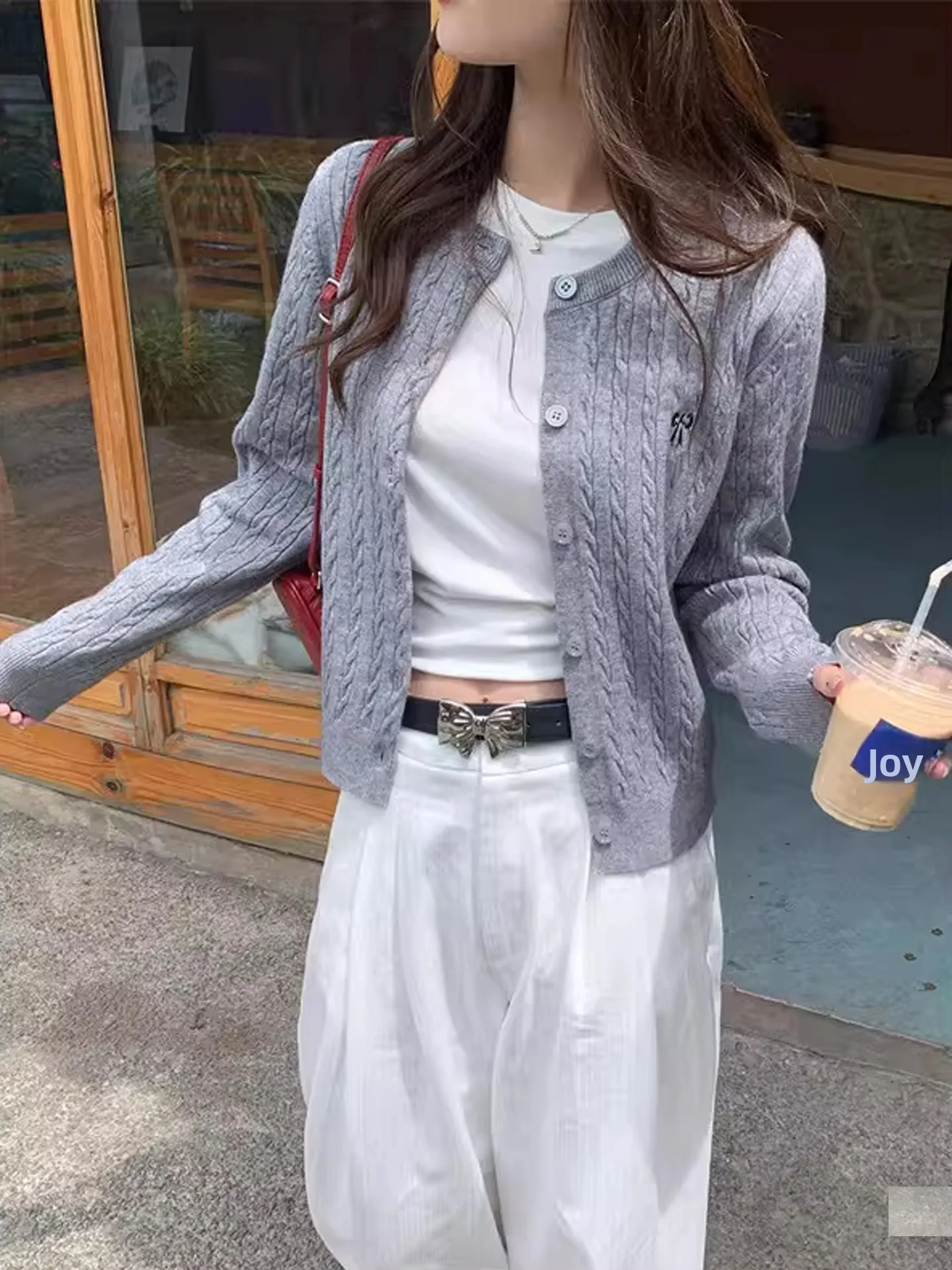 

ay Twisted Knit Sweater Cardigan Women's Loose Korean Sle Aosphere Feeling Spring Summer New Arrival Long Sve round ...