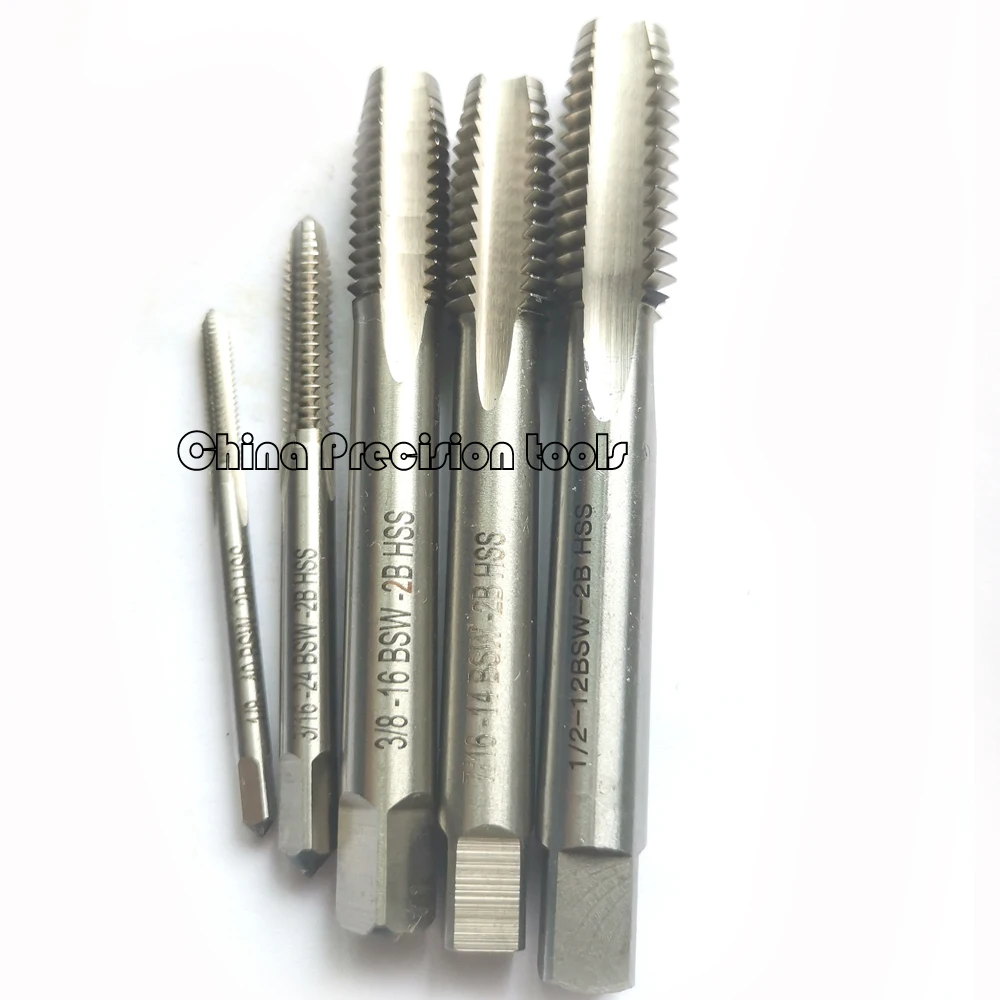 Right hand HSS Whitworth thread tap screw thread taps BSW 1/8 5/32 3/16 1/4 5/16 3/8 7/16 1/2 9/16 5/8 3/4 7/8 bsw1 1\