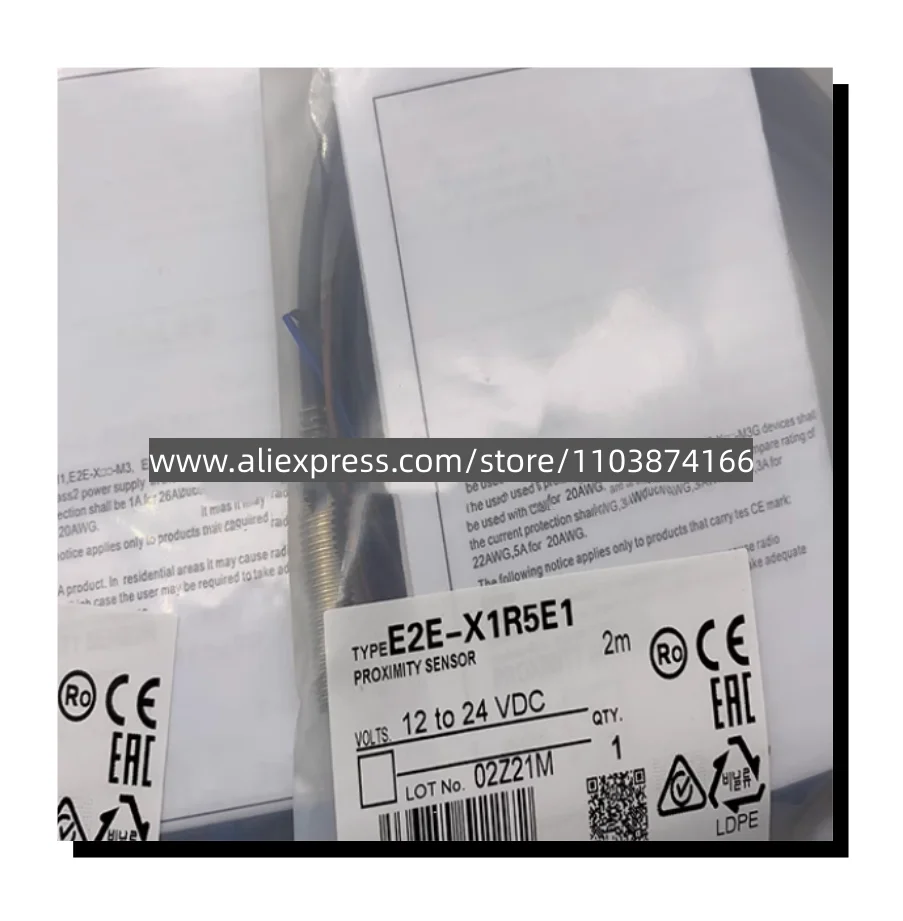 Novo interruptor de proximidade, E2E-X1R5E2-Z E2E-X1R5E1-Z E2E-X1R5Y1 E2E-X5E1 E2E-X5E1-Z E2E-X5F1 E2E-X5F1-Z, 3pcs