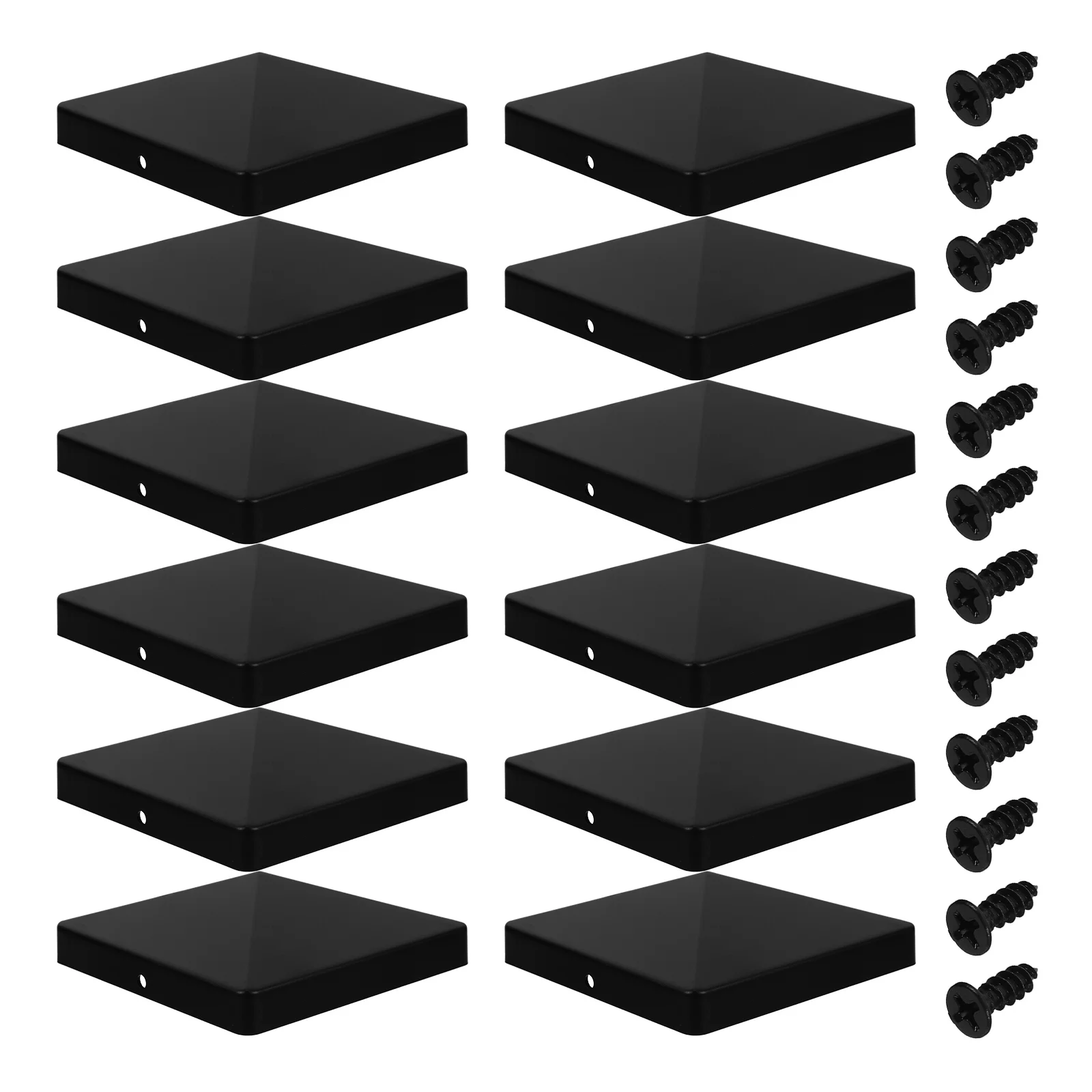 

12 Pcs Fence Post Cap Accessories Railing Cover Outdoor Reusable Caps Plastic for