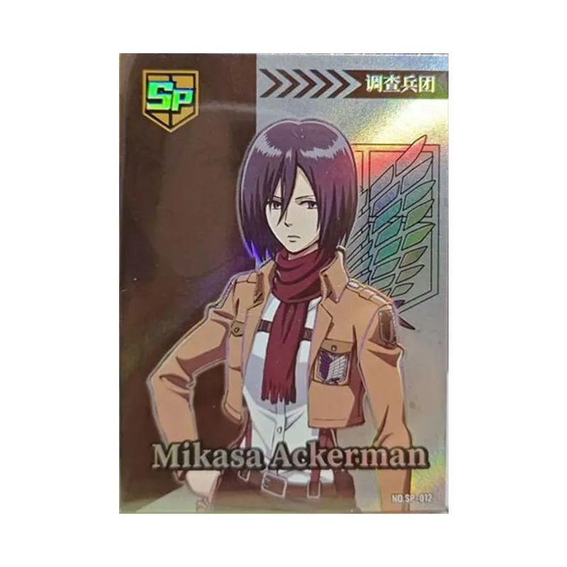 Anime Attack on Titan Rare GP SP PR Refraction Game Card Levi Annie Mikasa Conny Toys for boys Collectible Card Birthday Present