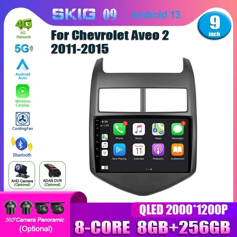 

Android 14 Car Radio For Chevrolet Aveo 2 2011-2015 Central Multimedia Navigation 4G GPS Wireless Carplay Stereo 2DIN Screen