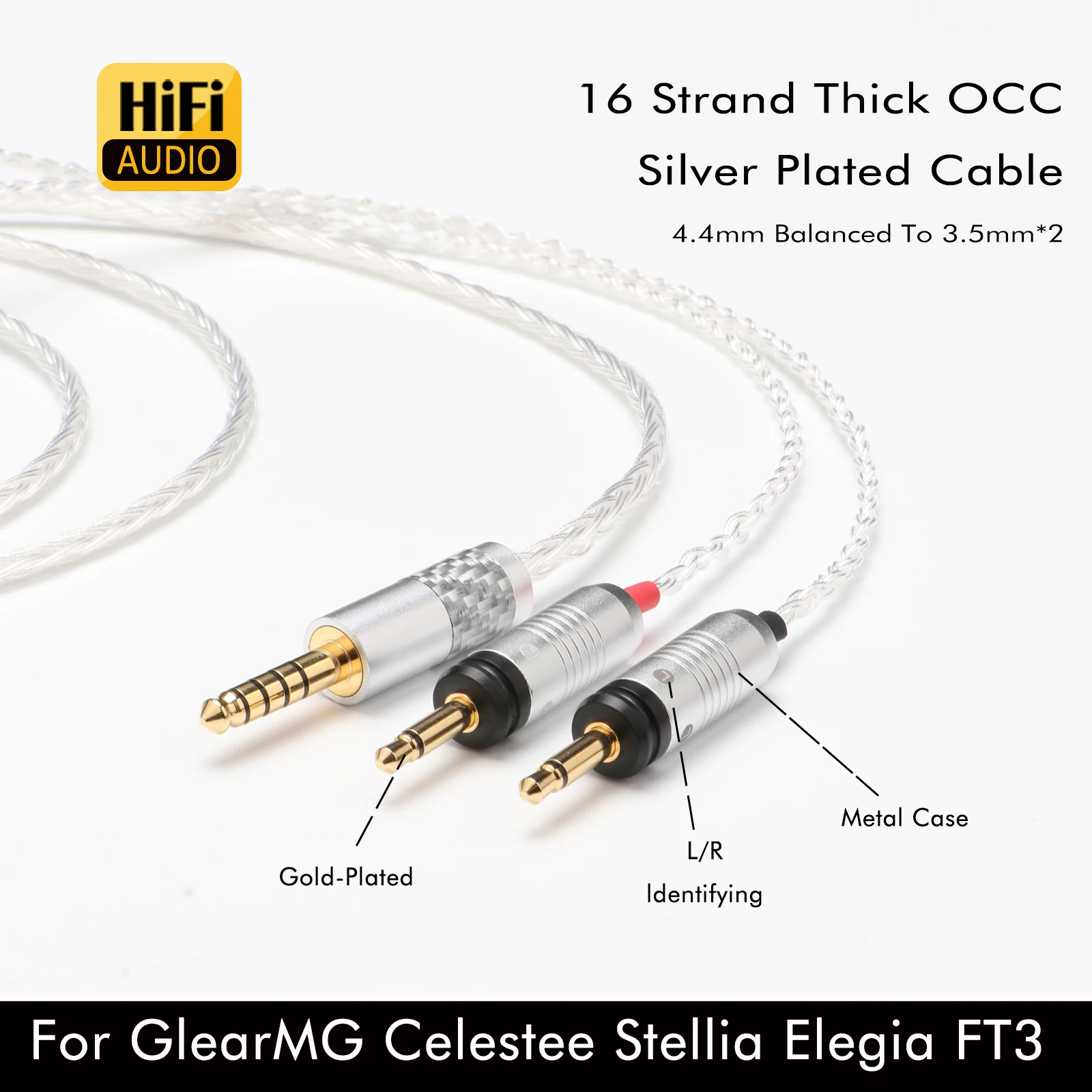 7N OCC 16Cores Headphone Cable For AKG N5005 N30 N40 MMCX IE300  4.4mm 2.5mm 3.5mm XLR Balanced view 6