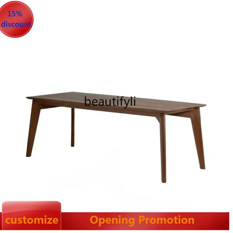 ss8350 Simple dining table medieval retro style all solid wood teak, rectangular workbench