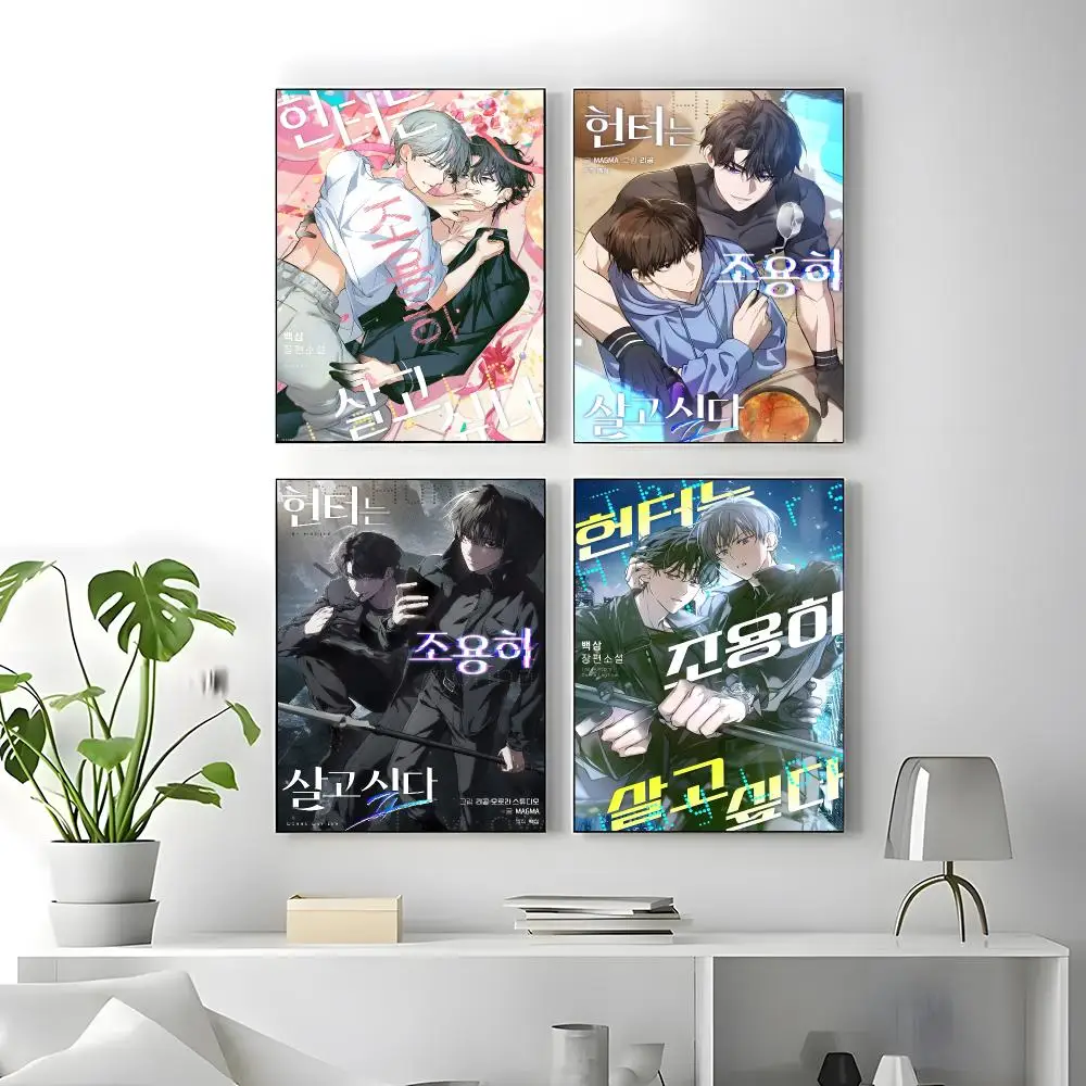Manga The Hunters Gonna Lay Now Poster Self-adhesive Art Waterproof Paper Sticker Coffee House Bar Room Wall Decor