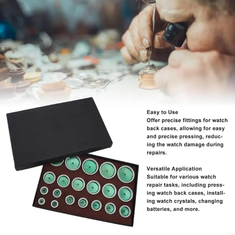 Heavy Type Watch Repair Dies Set Antislip Reliability Back Case Press Tool for Installation Battery Replacement