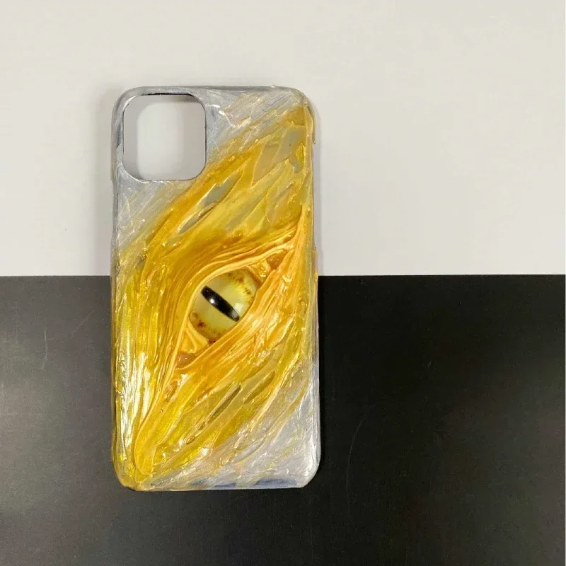 4019 Original Handmade Customized Phone Cases 3D Yellow Cthulhu Eyes Horror Gothic Punk Dark Cthulhu Halloween Gift Phone Cases