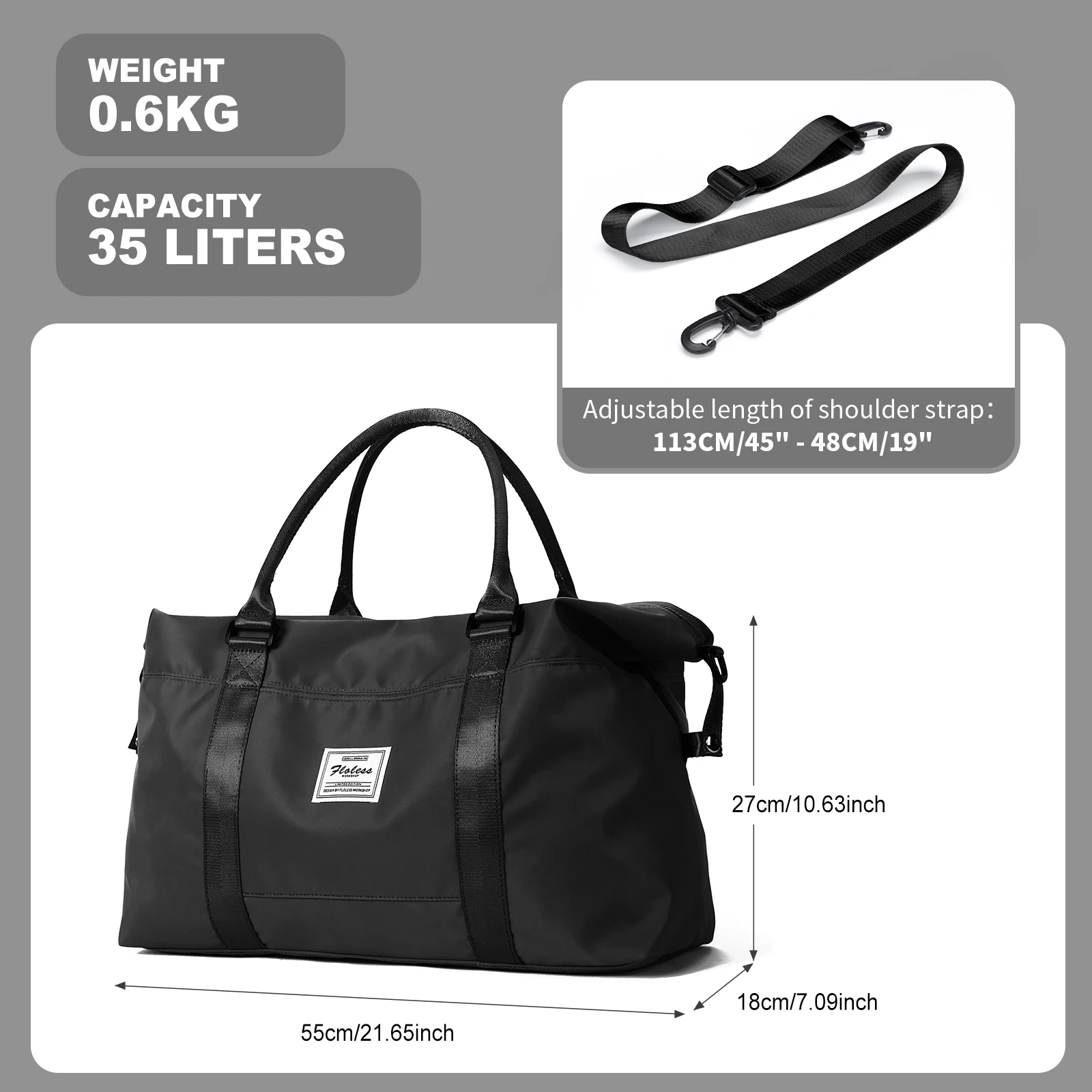 Travel Duffel Bag Weekender Bags for Women Men, Overnight Gym Carry On Tote Bag with Wet Pocket, Hospital Mom Bag for Labor