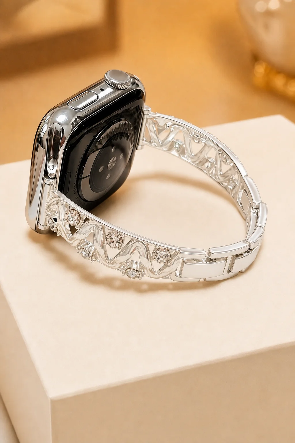 Light luxury fashion metal watch strap compatible with iWatch strap 38mm 40mm 41mm 42mm 44mm 45mm 49mm handmade watch strap