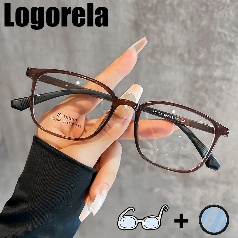

Logorela F304R женские оптические очки по рецепту, фотохромные очки с защитой от синего света, прогрессивные очки для близорукости и дальнозоркости