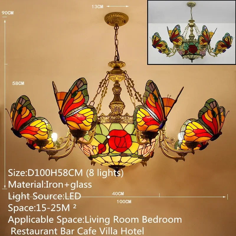 

Japanese Retro Bedside Chandelier Colored Glass Creative Aesthetic Porch Restaurant Decorative Lamps