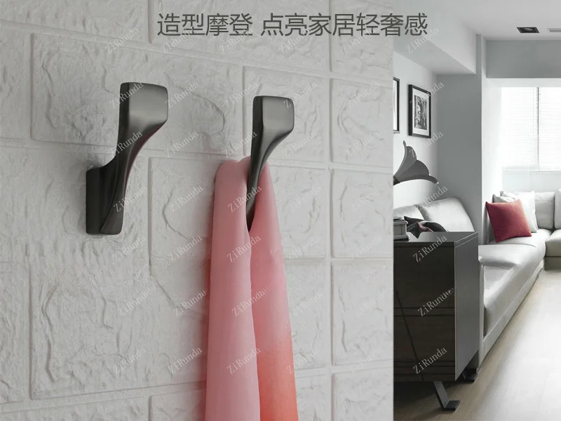 *Solid coat hook Single stainless steel thickened coat hook Bathroom, bathroom coat hook Light luxury punching