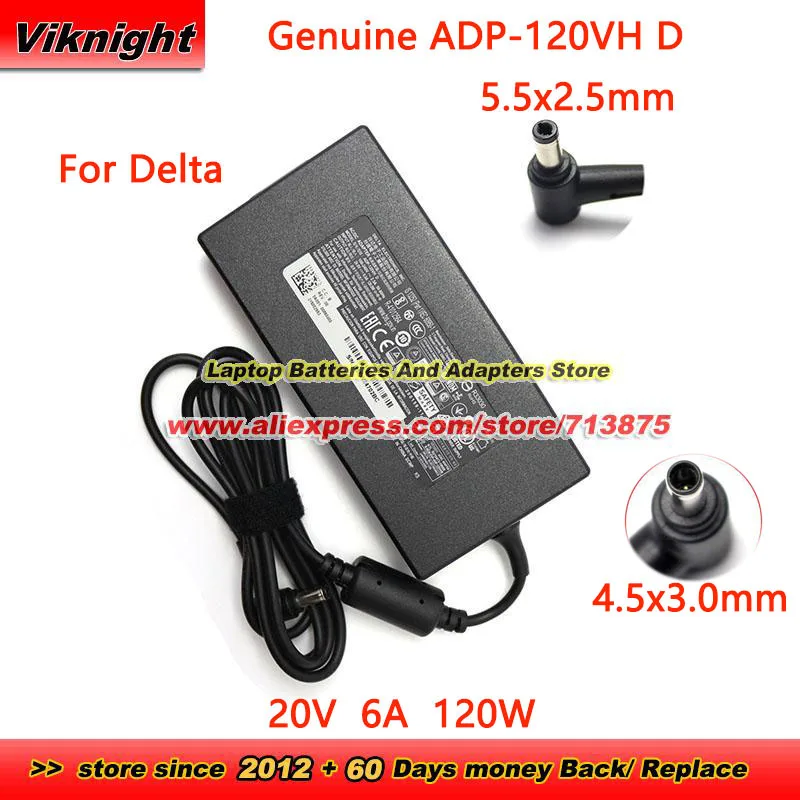 

Genuine Delta ADP-120VH D AC Adapter for CHICONY A120A055P A17-120P2A 20V 6A 120W Charger for MSI GF63 10SC-005FR Series MS-16R5