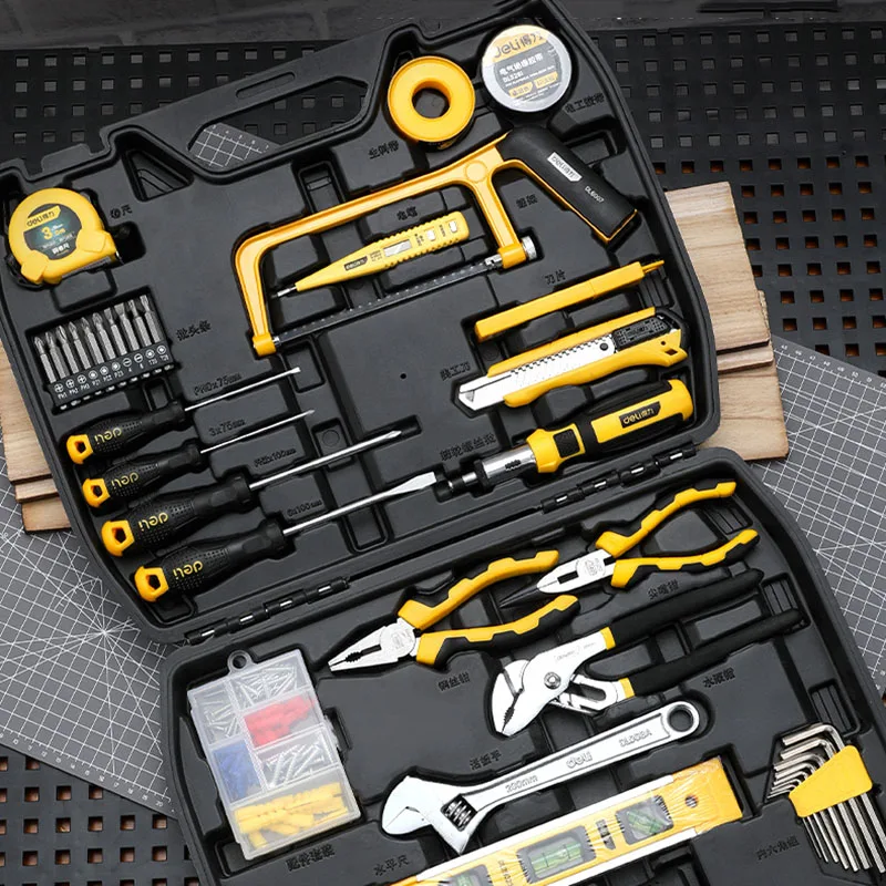 Hardware Electrician Toolbox Multifunctional Suitcase Plastic Tool Bag Metal Screwdriver Set Carpentry Hammer Household products