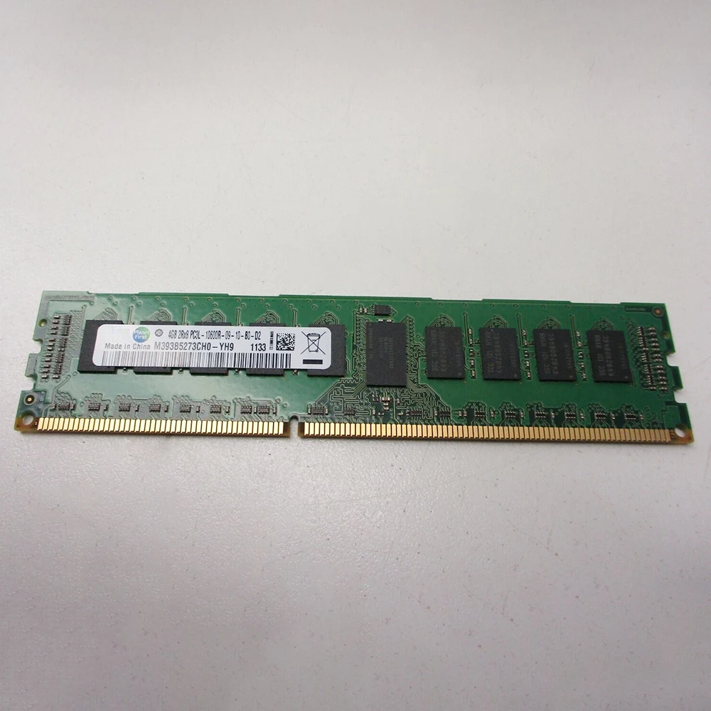 1 pcs   M393B5273CH0-YH9 For Samsung RAM 4GB 4G 2RX8 PC3L-10600R DDR3L 1333 REG Server Memory Fast Ship High Quality