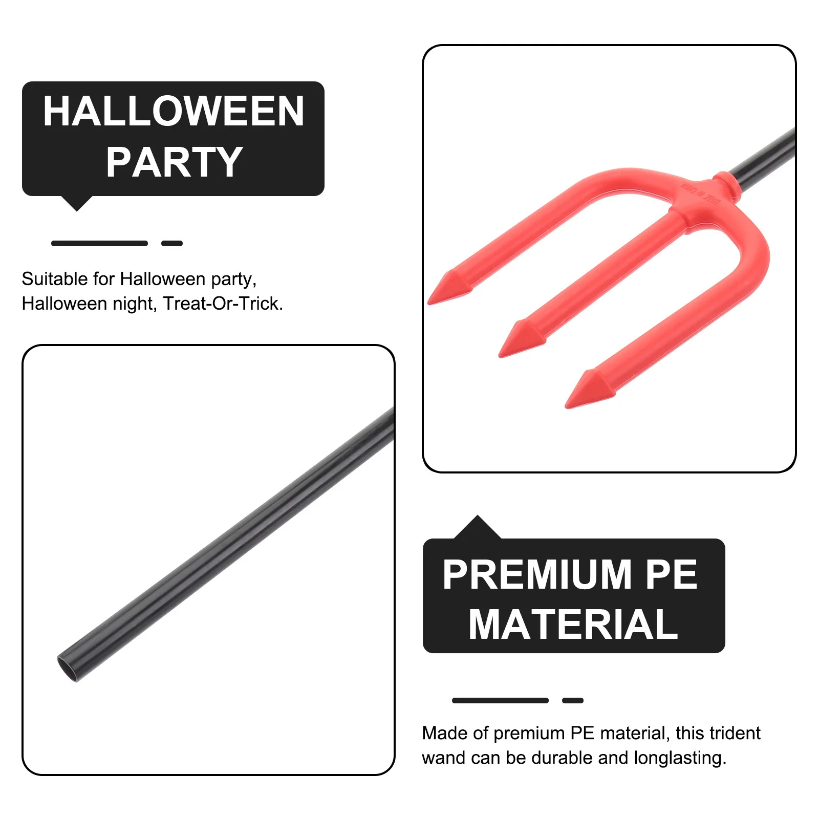 3 stks Halloween Juichende Trident Wand Premium Pe Night Party Stick Voor Kinderen Duivel Cosplay Trick-Or-Treat Accessoires