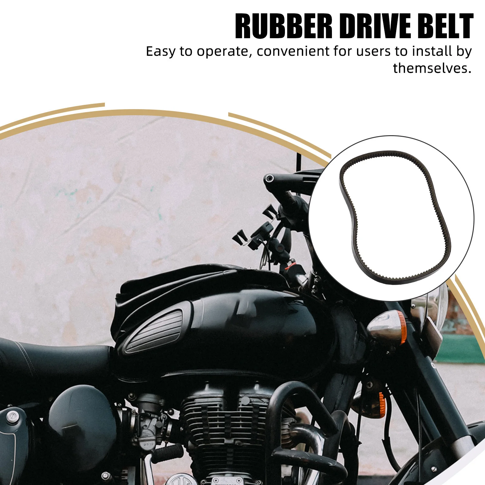 حزام عربة الجولف متوافق مع -81173-00 حزام محرك مطاطي بمقبض سلسلي متين يدوم طويلاً وسهل التركيب #4