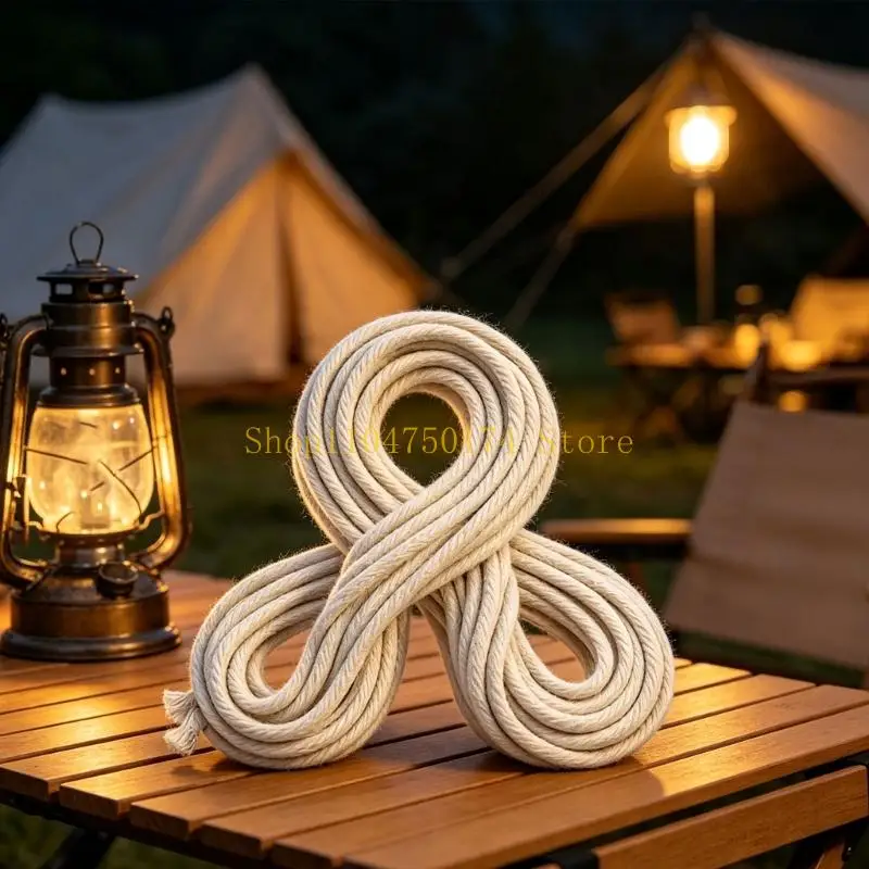 and Oil Lamp Wicks Roll in Cotton, Cut-to-Length Fiber Format for Making Projects and Preparing Replacement Lamp Wicks Sections