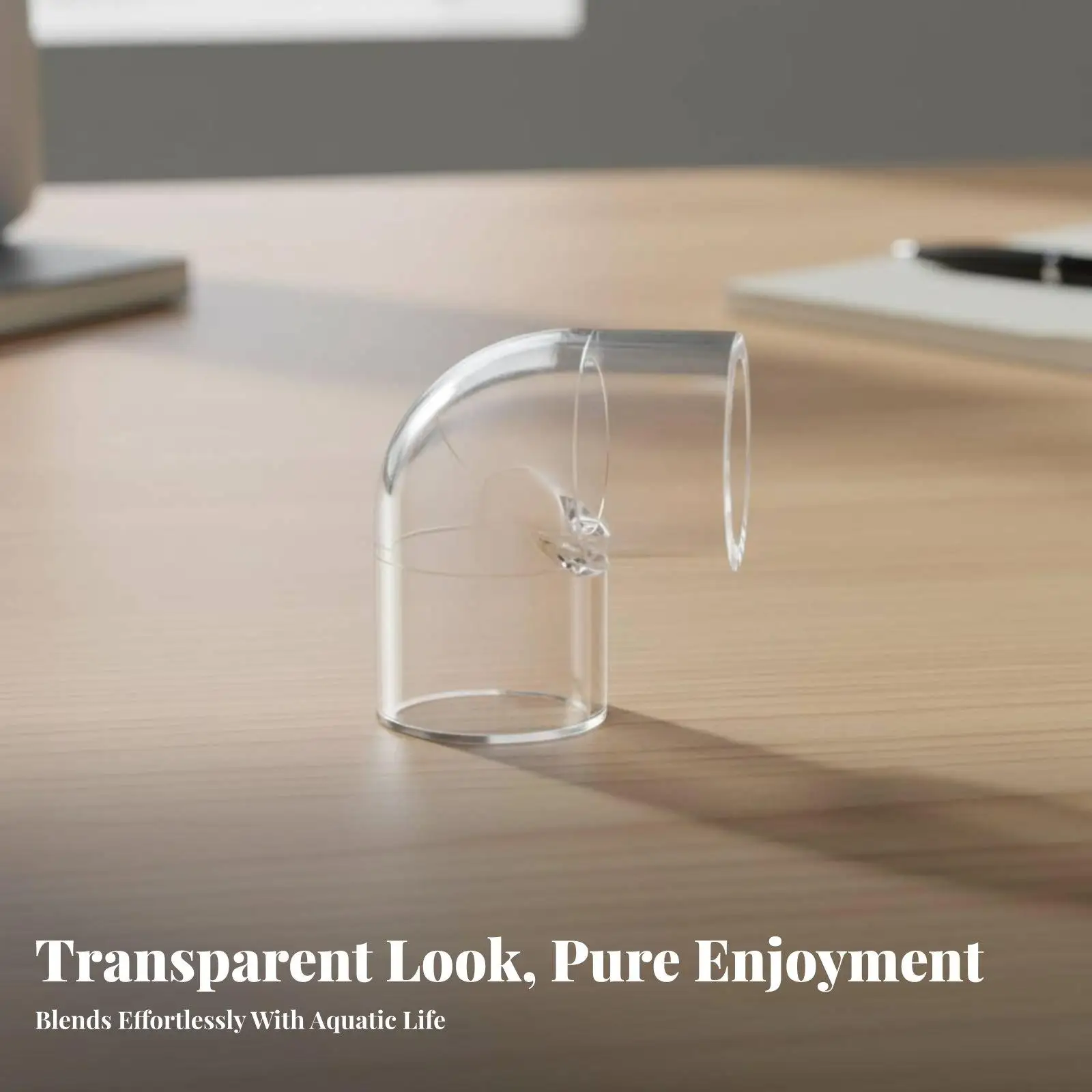 Transparent Aquarium Elbow Pipe Joint High-visibility Acrylic Modular Plumbing Accessory for Tank Water Circulation - view 3
