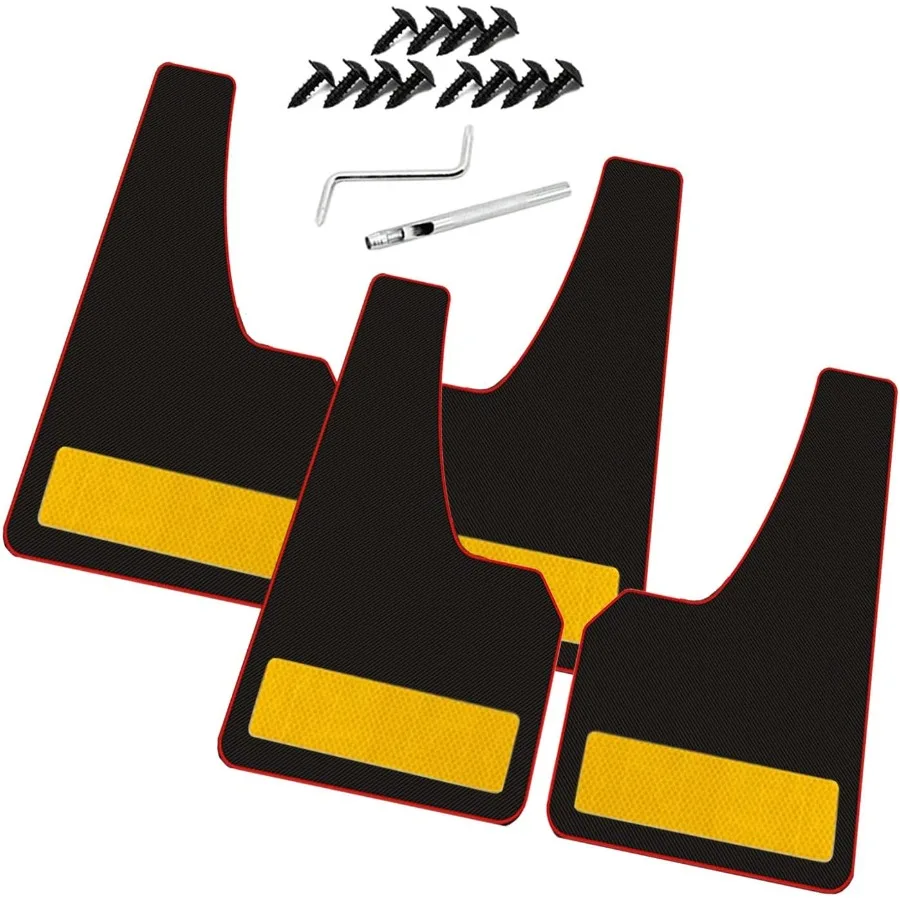 

Универсальные мягкие резиновые брызговики большого размера с ночным отражением для грузовика, внедорожника, фургона, защита от атмосферных воздействий, желтый Squ