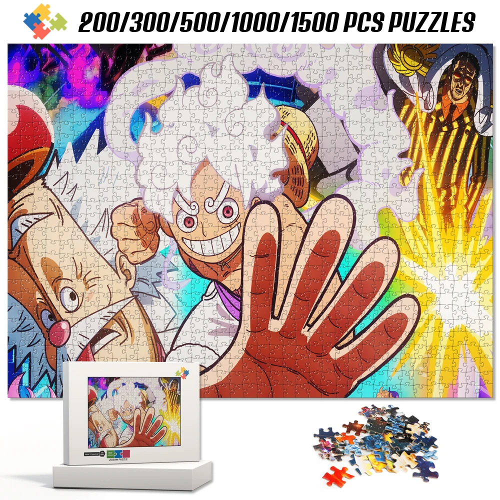 

One Piece Cartoon Jigsaw Puzzles 1000 Pieces for Adults Kids Educational Toys Brain Teaser Puzzles Game Activity Birthday Gifts
