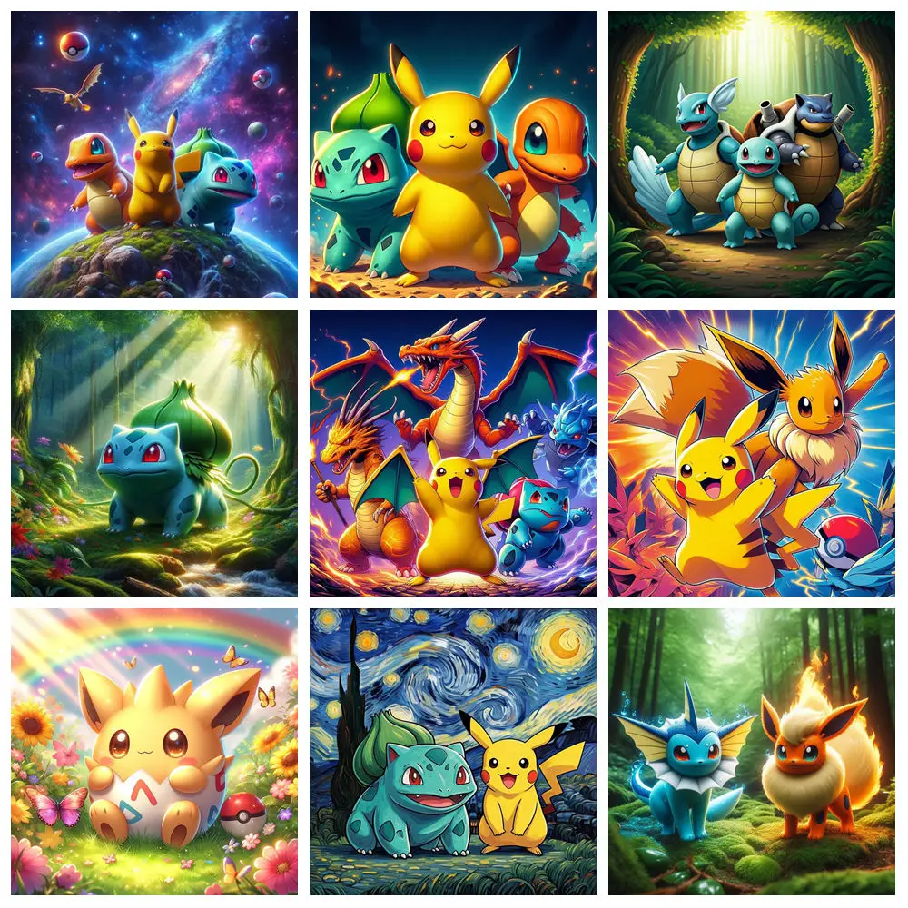 Für Cartoon Pokémon Diamant Malerei Nette Gengar Bild Diy Diamant Stickerei Wohnkultur Interessante Handwerk Kinder Geschenk