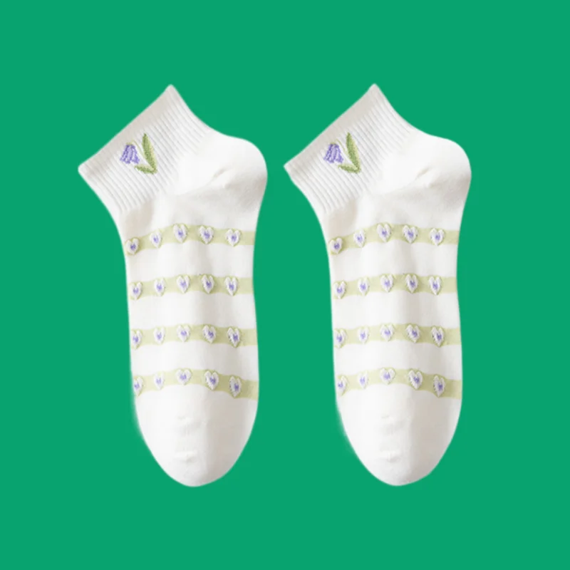 Calcetines cortos absorbentes y desodorizantes para verano, medias cortas blancas de alta calidad con encaje, 3/6 pares