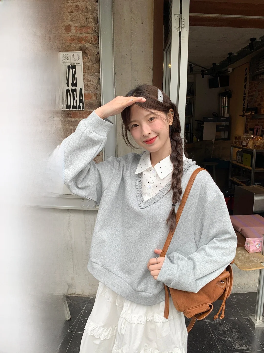 

Loose Casual Women's Sweatirt Spring Faionable Slimming Design Versatile Comfortable Long Sve Cotton Polyester Blend