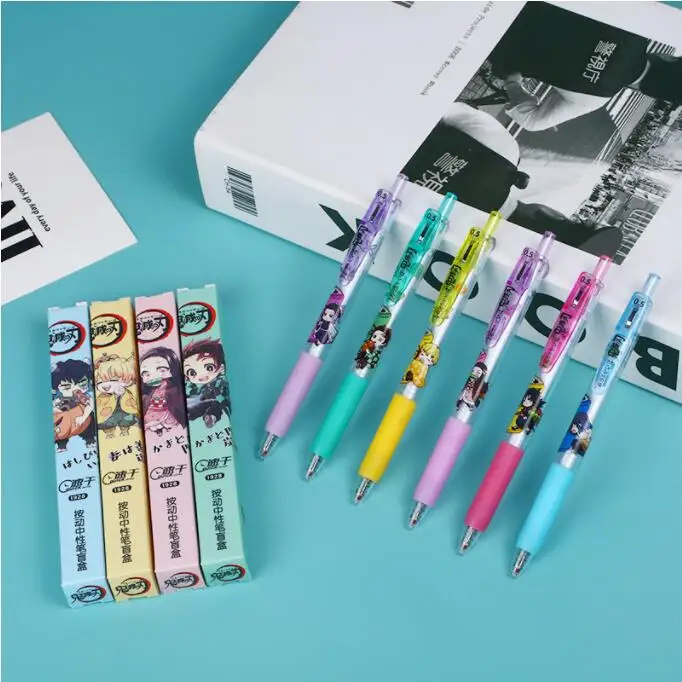 36 pcs/lot Creative Demon Slayer Gel Pen Cute 0.5mm black Ink Signature Pens Promotional Gift Office School Supplies