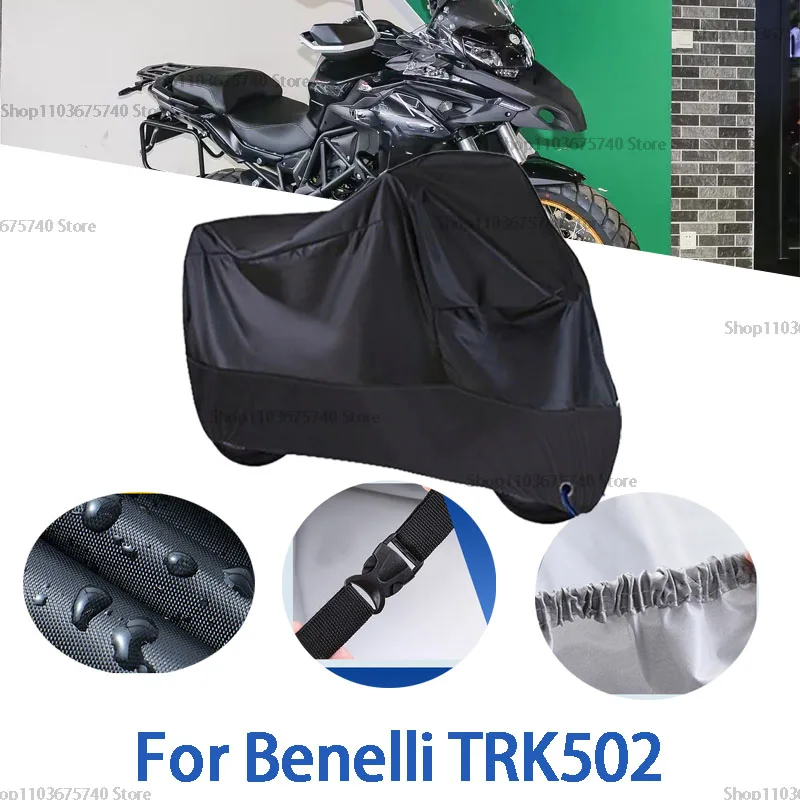 

Motorcycle Full Covers For Benelli TRK502 Car Outdoors Sun Protection Dust No Ear Thickened Oxford Clothcover Accessories