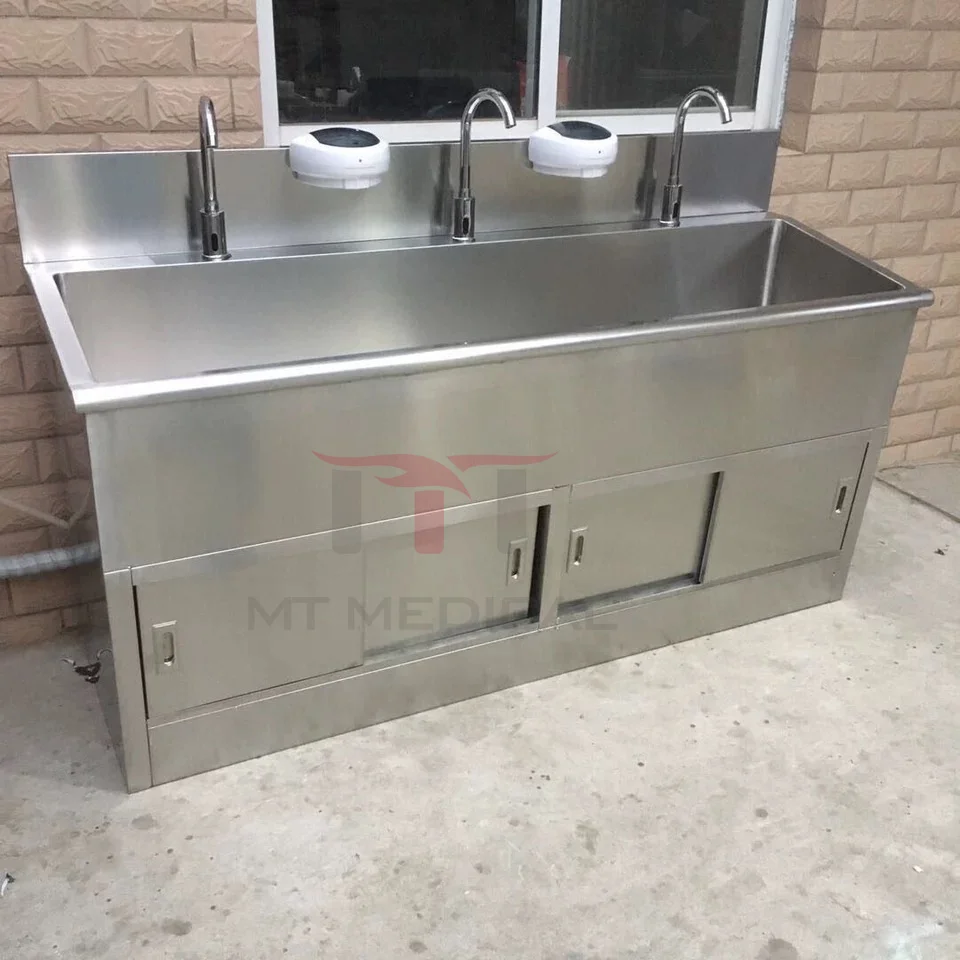 MT Manufacturer Factory Price Customization Surgical Double Sink Medical 304 Stainless Steel Wash Sink For Sale