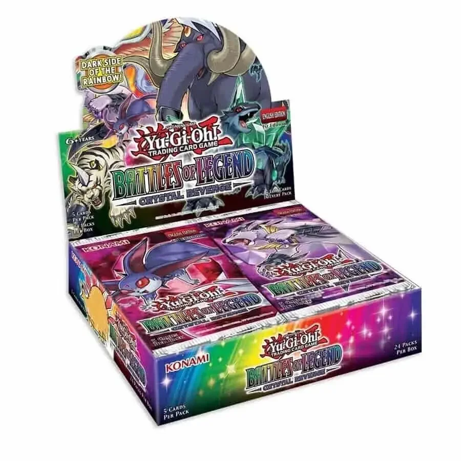 Yugioh Konami Caja oficial Battles of Legend: Crystal Revenge Booster Box Versión en inglés sellada en fábrica